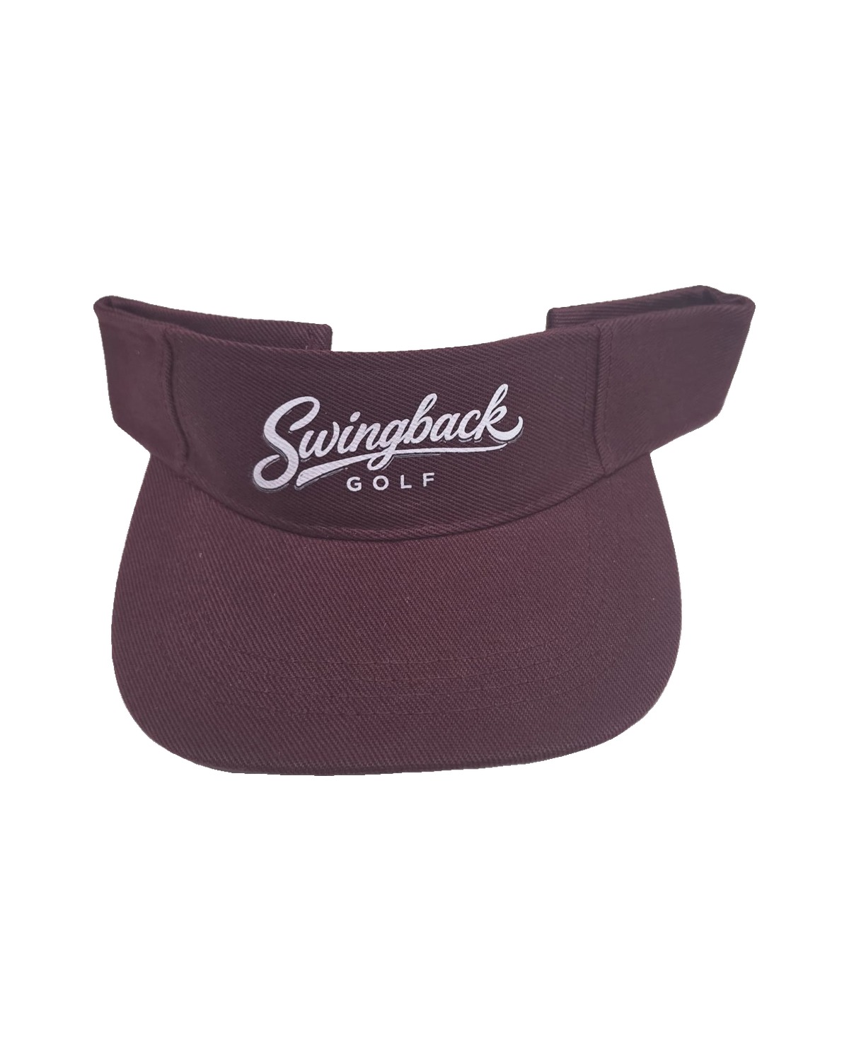 SwingBack Script Visor — Burgundy
